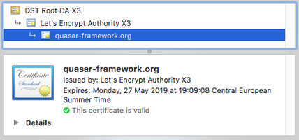 Valid SSL certificate